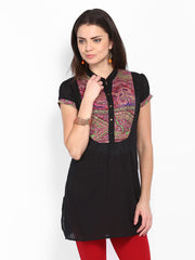 Rain &amp; Rainbow Women Black Kurta