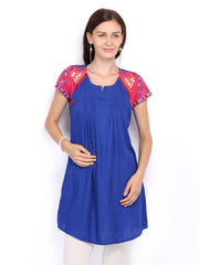 Rain &amp; Rainbow Women Blue Kurta