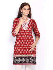 Rain &amp; Rainbow Women Brown Printed Kurta