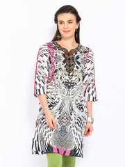 Rain &amp; Rainbow Women Green Printed Kurta
