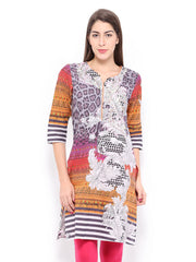 Rain &amp; Rainbow Women Multicoloured Printed Kurta