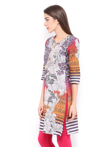 Rain &amp; Rainbow Women Multicoloured Printed Kurta