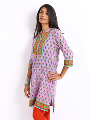 Rain &amp; Rainbow Women Purple Printed Kurta