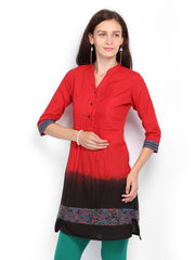 Rain &amp; Rainbow Women Red Kurta