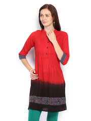 Rain &amp; Rainbow Women Red Kurta