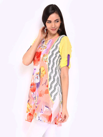 Rain &amp; Rainbow Women Muliti-Coloured Printed Kurta