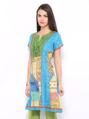 Rain &amp; Rainbow Women Multi-Coloured Printed Kurta