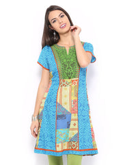 Rain &amp; Rainbow Women Multi-Coloured Printed Kurta