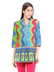 Rain &amp; Rainbow Women Multicoloured Printed Kurti