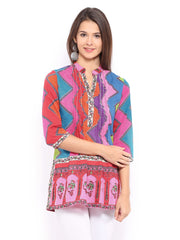Rain &amp; Rainbow Women Multicoloured Printed Kurti