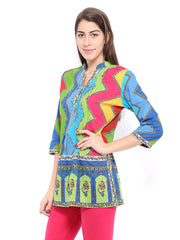 Rain &amp; Rainbow Women Multicoloured Printed Kurti