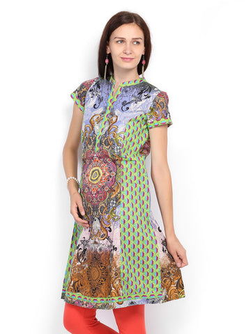Rain &amp; Rainbow Women Multicoloured Printed Kurta