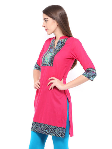 Rain &amp; Rainbow Women Pink Kurta