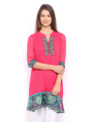 Rain &amp; Rainbow Women Pink Kurta