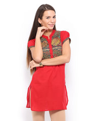 Rain &amp; Rainbow Women Red Kurta