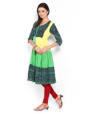 Rain &amp; Rainbow Women Multicoloured Printed Kurta