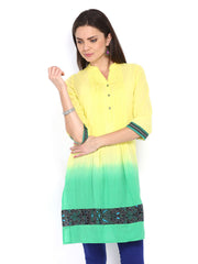 Rain &amp; Rainbow Yellow &amp; Green Kurta