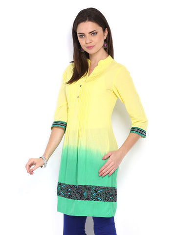 Rain &amp; Rainbow Yellow &amp; Green Kurta