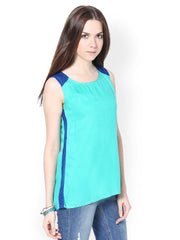 Raindrops Women Green Top