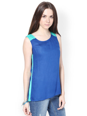 Raindrops Women Blue Top