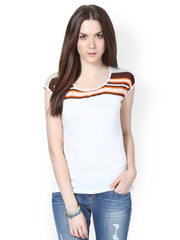 Raindrops Women Off-White Top
