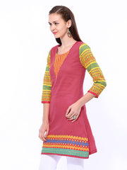 Rangriti Women Pink A-Line Kurta