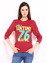 Red Herring by Debenhams Women Red Printed T-shirt