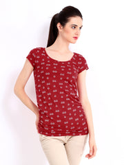 Red Herring by Debenhams Red Printed Top