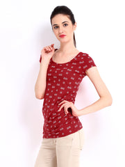 Red Herring by Debenhams Red Printed Top