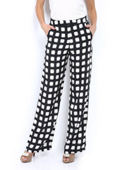 Red Herring by Debenhams Women Black &amp; White Printed Palazzo Trousers