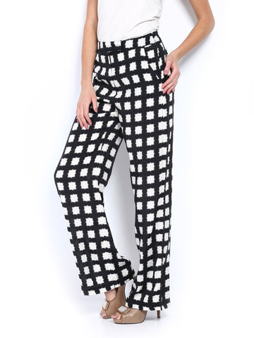 Red Herring by Debenhams Women Black &amp; White Printed Palazzo Trousers