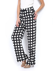 Red Herring by Debenhams Women Black &amp; White Printed Palazzo Trousers