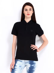 Red Herring by Debenhams Women Black Polo T-shirt