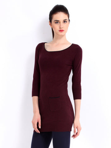 Red Herring by Debenhams Women Burgundy Tunic