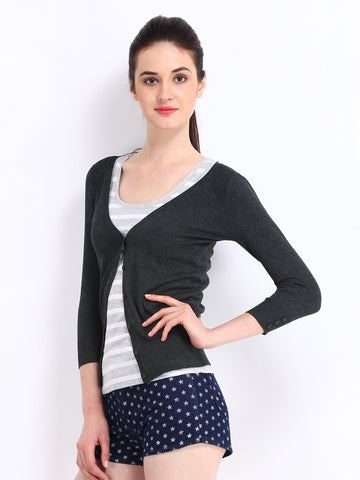 Red Herring by Debenhams Women Dark Grey Cardigan