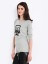 Red Herring by Debenhams Women Grey Melange Printed Top