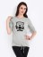Red Herring by Debenhams Women Grey Melange Printed Top