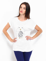 Red Herring by Debenhams Women White Printed Top