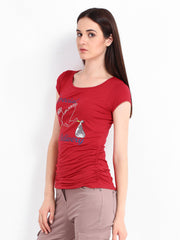 Red Herring by Debenhams Red Printed Maternity Top