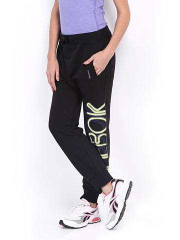 Reebok Women Black Studio Yoga Track Pants