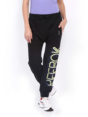 Reebok Women Black Studio Yoga Track Pants