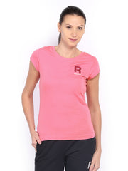 Reebok Women Pink T-shirt