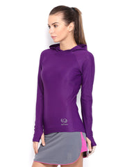 Restless Women Purple Hooded Top