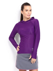 Restless Women Purple Hooded Top