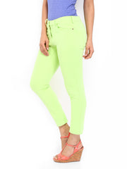 Riot Women Fluoresecent Green Karvi Slim Fit Jeggings