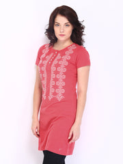Riot Women Pink Embroidered Neema Tunic