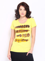 Riot Women Yellow T-shirt