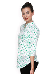 Rittzy Women White Floral Print Tunic