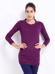 Roadster Women Purple Sweater Tunic
