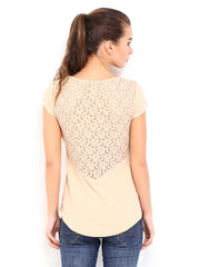 Roadster Women Beige Lace Top